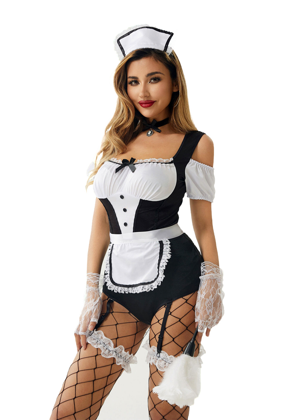 Halloween Classic French Maid Costume Suit For Party perform